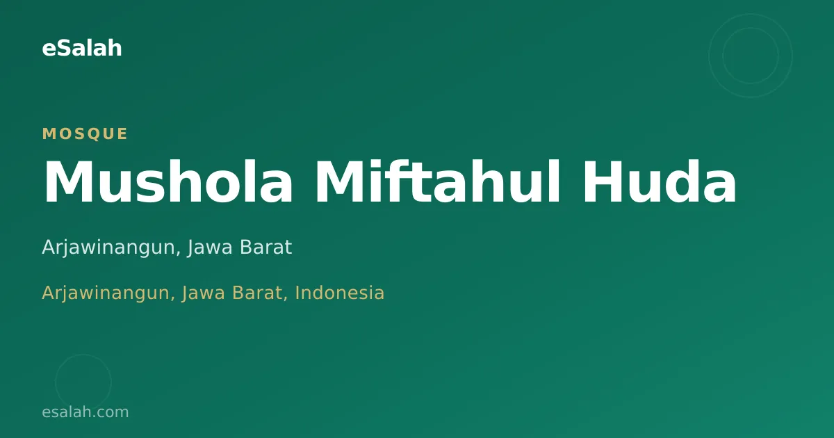 Mushola Miftahul Huda: Tempat Beribadah yang Selalu Menyambut dengan Hangat